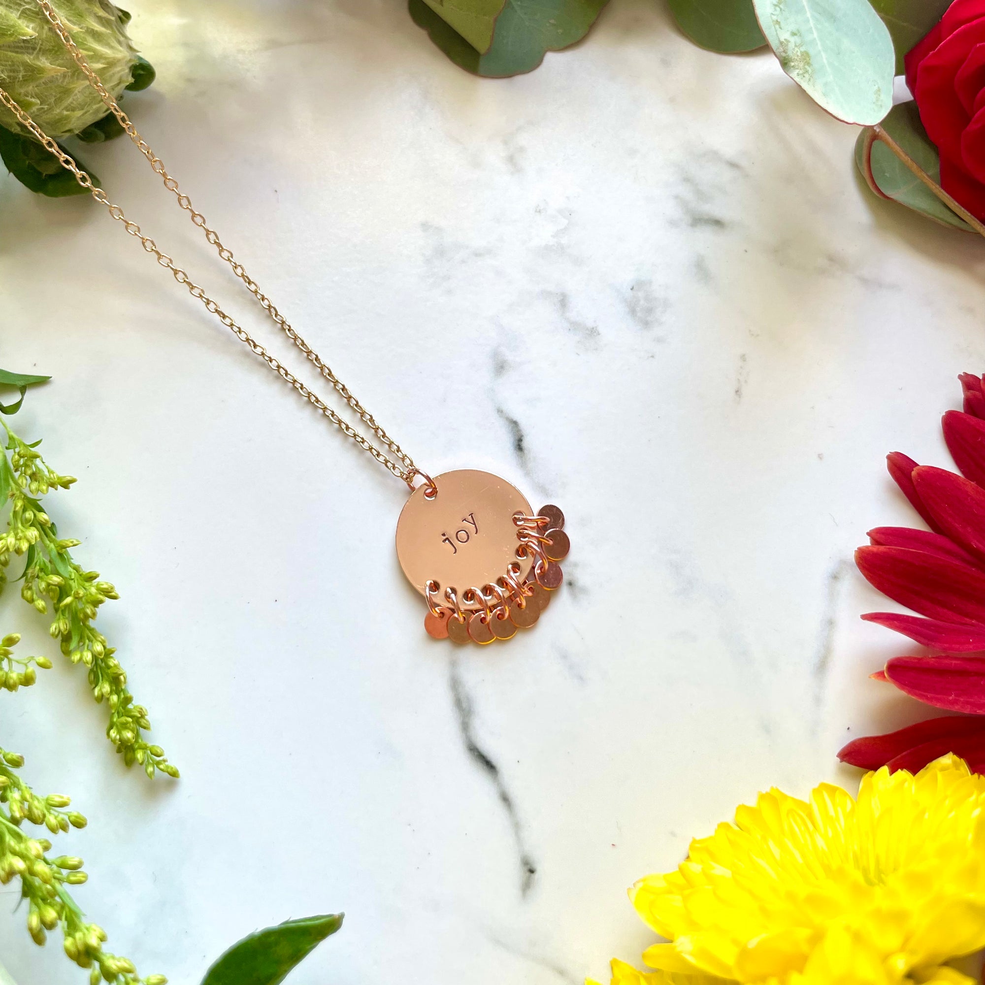 Round Stamped Necklaces