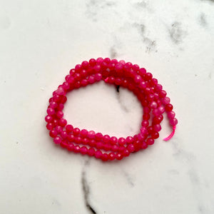 Strung Beads - Pinks, Reds & Purples