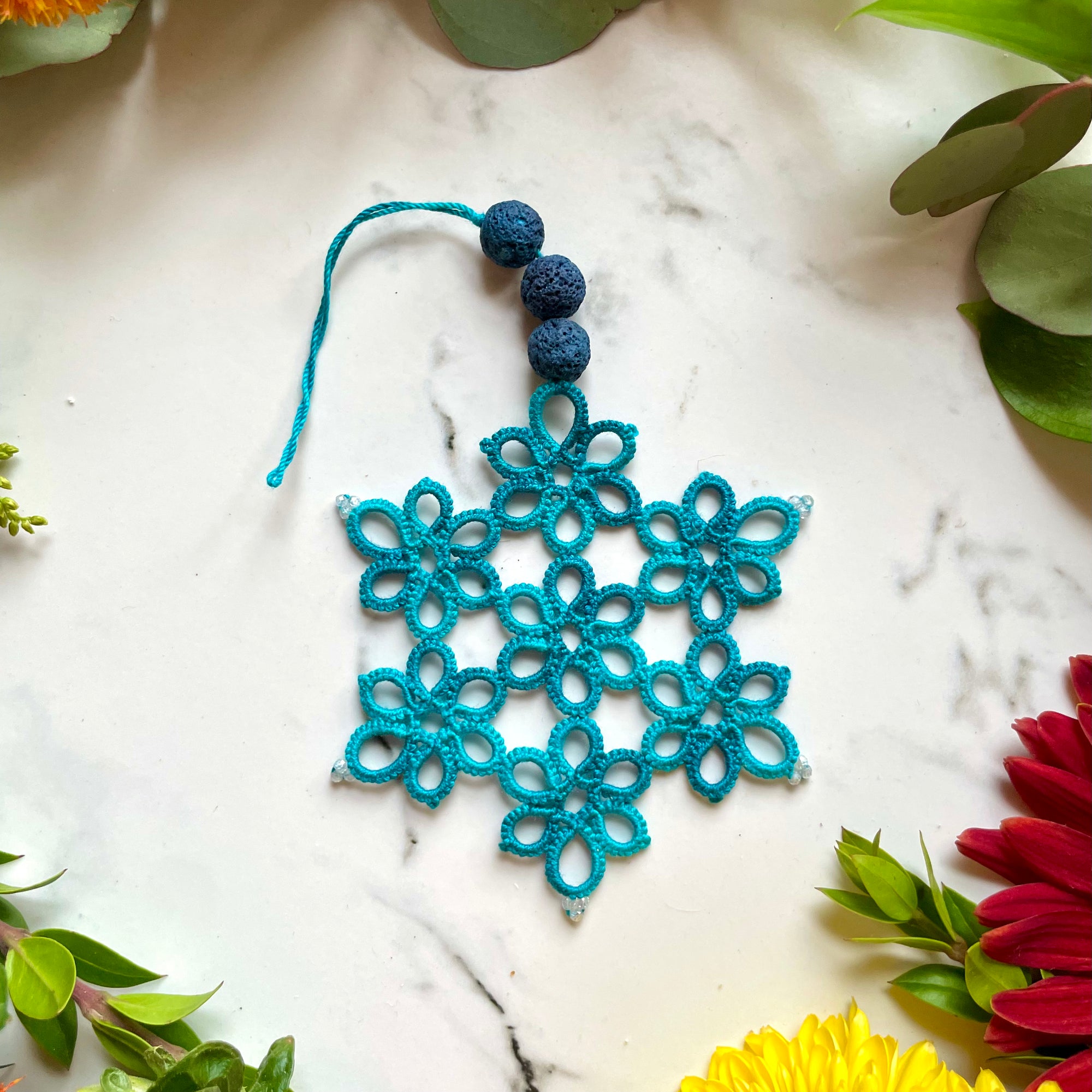 Tatted Lace Snowflake Ornament - Style #1