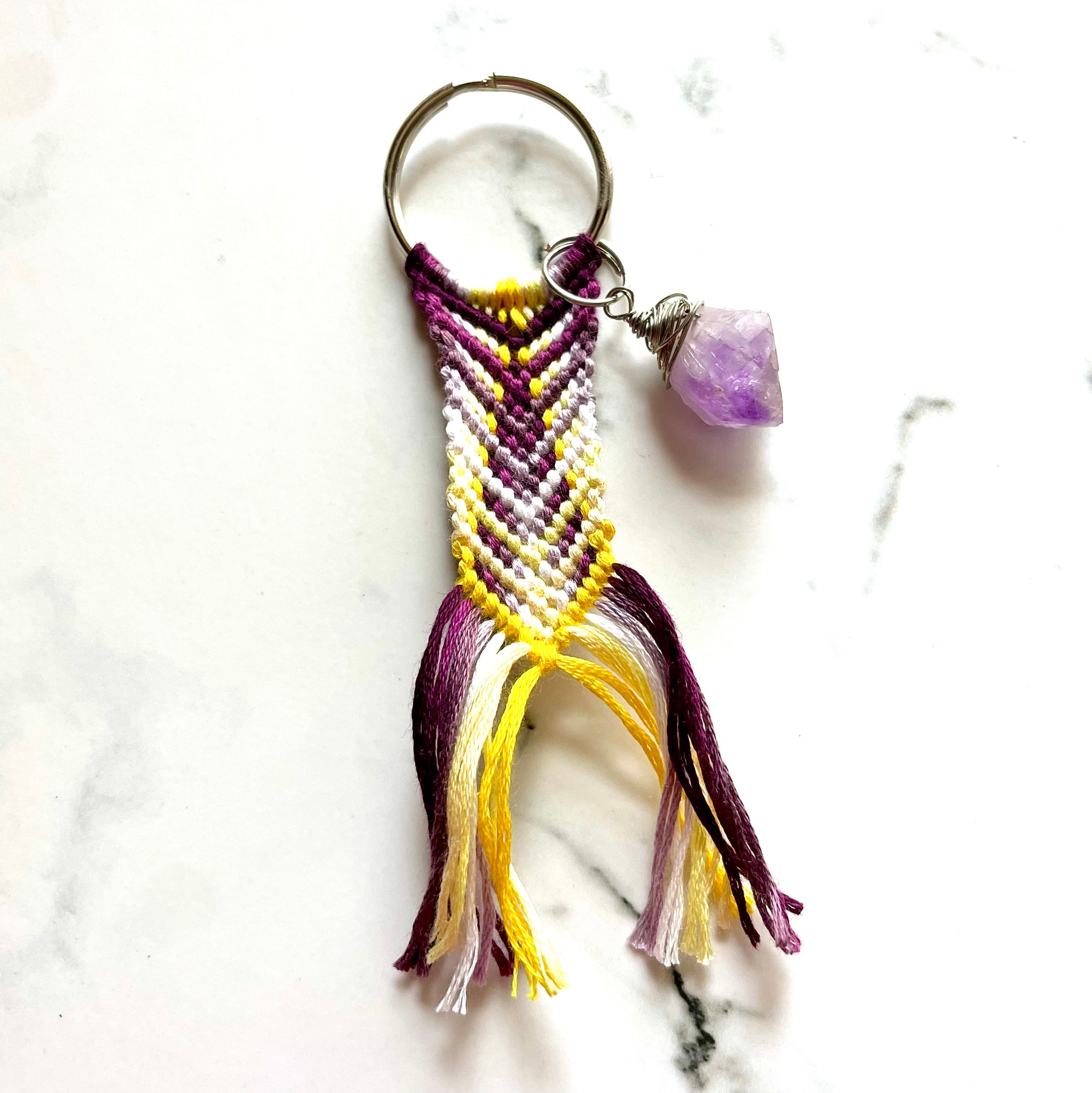 “Lavender Sunshine” Woven Keychain