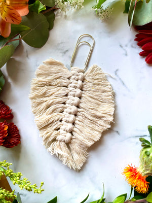 Macrame Feather Book Marks