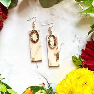 English Holly Wood Earrings