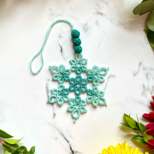 Tatted Lace Snowflake Ornament - Style #1