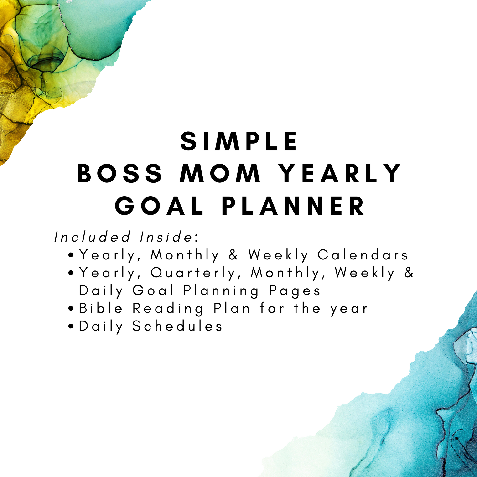 Simple Boss Mom 2023 Goal Planner - DIGITAL DOWNLOAD