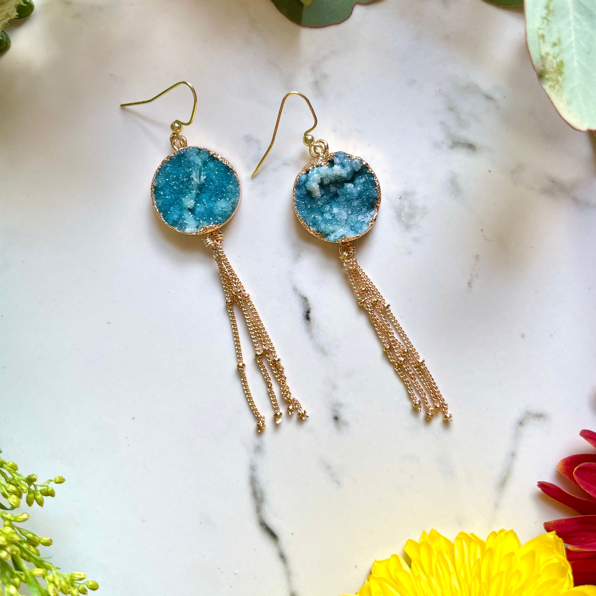 Druzy Dangle Earrings