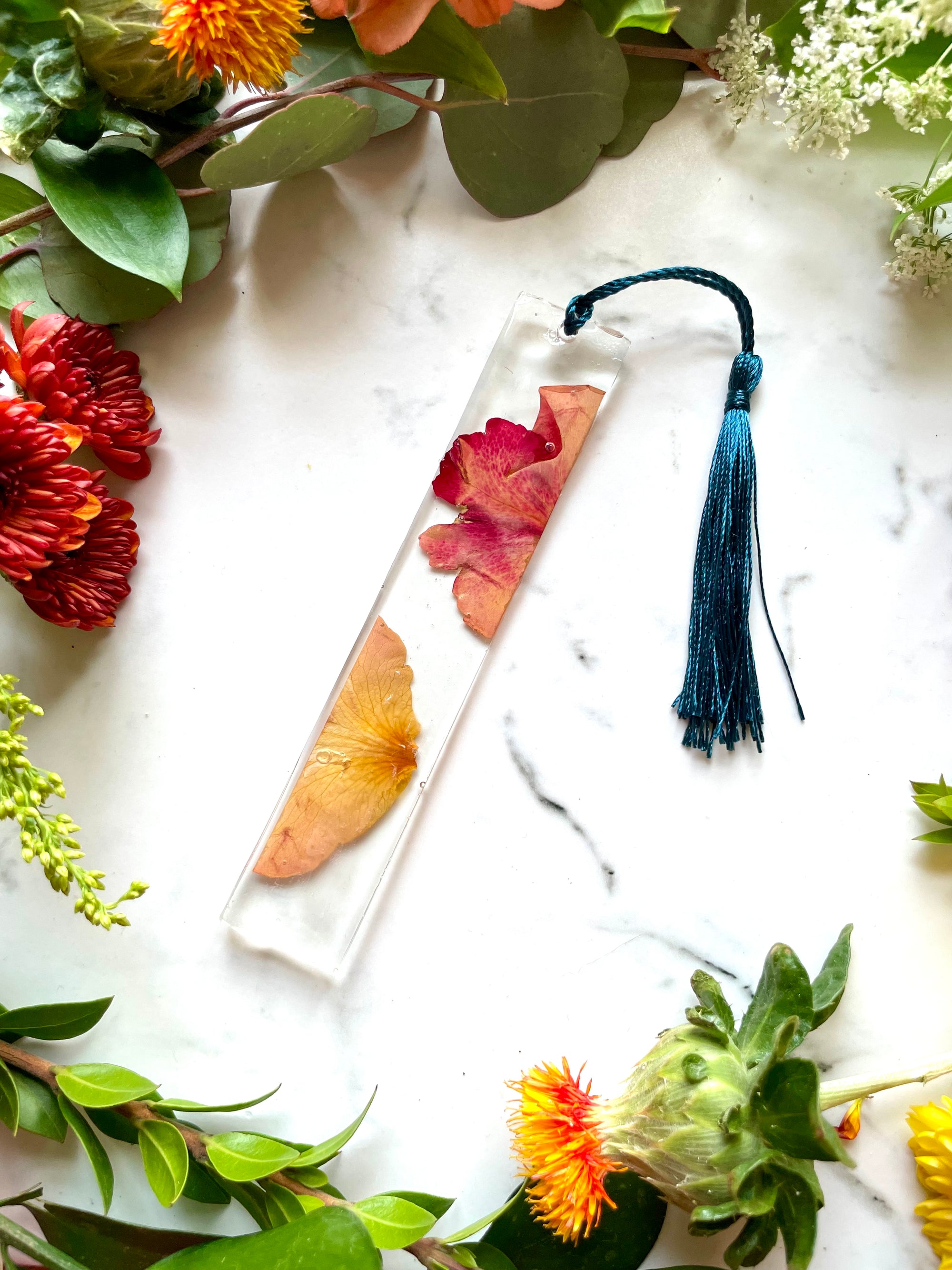 Pressed Flower Bookmark Dried Flower Resin Bookmarks With Tassel